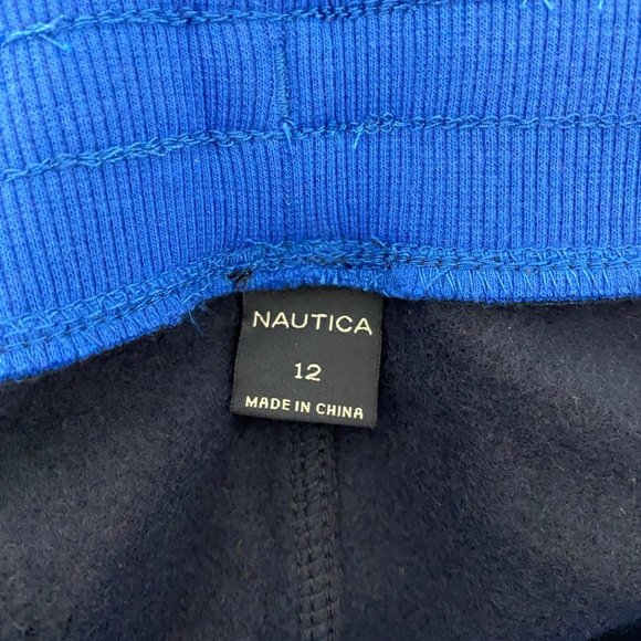 Nautica youth boys size 12  sweat shorts pull on blue with pockets - Picture 5 of 6